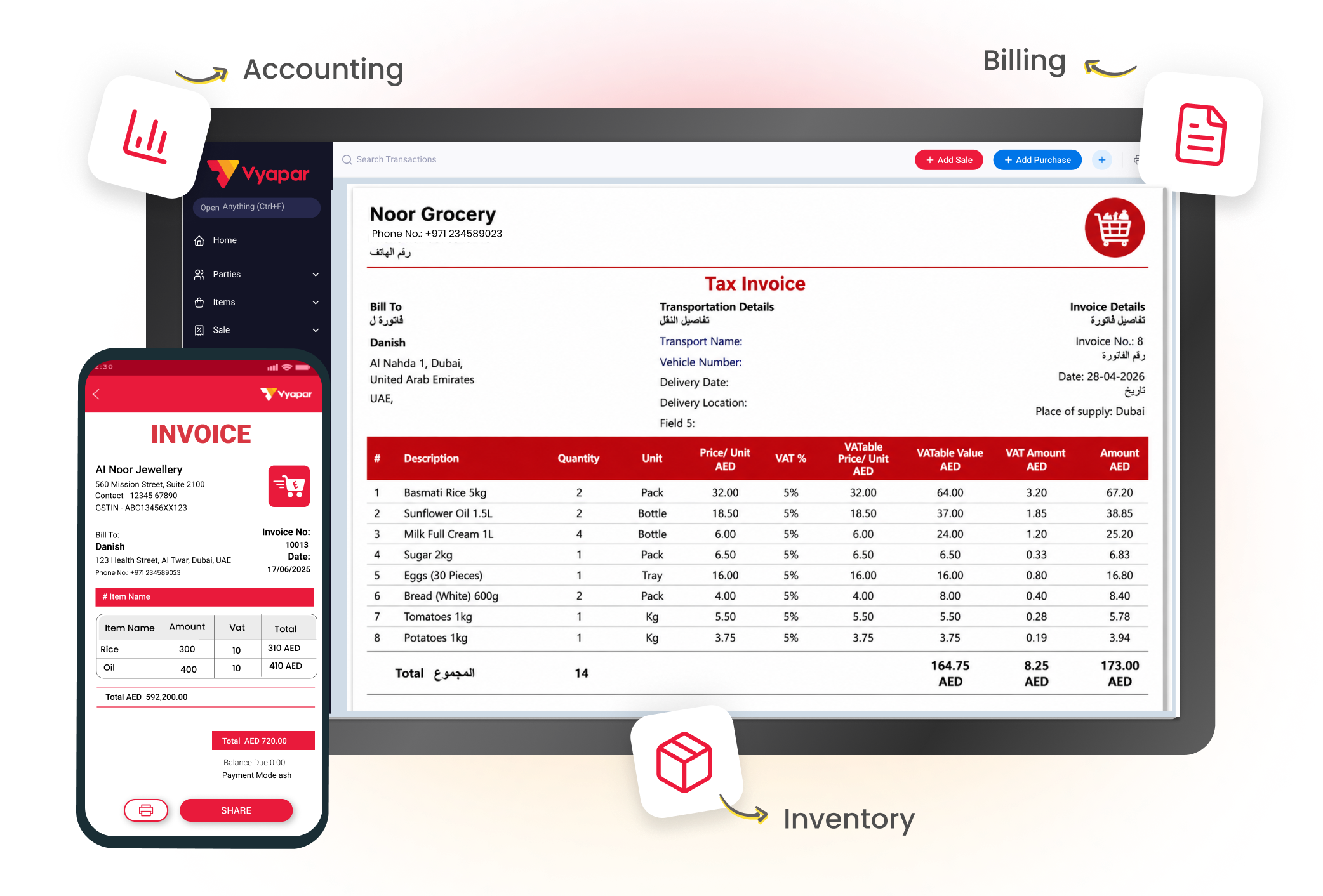 invoicing and billing software UAE