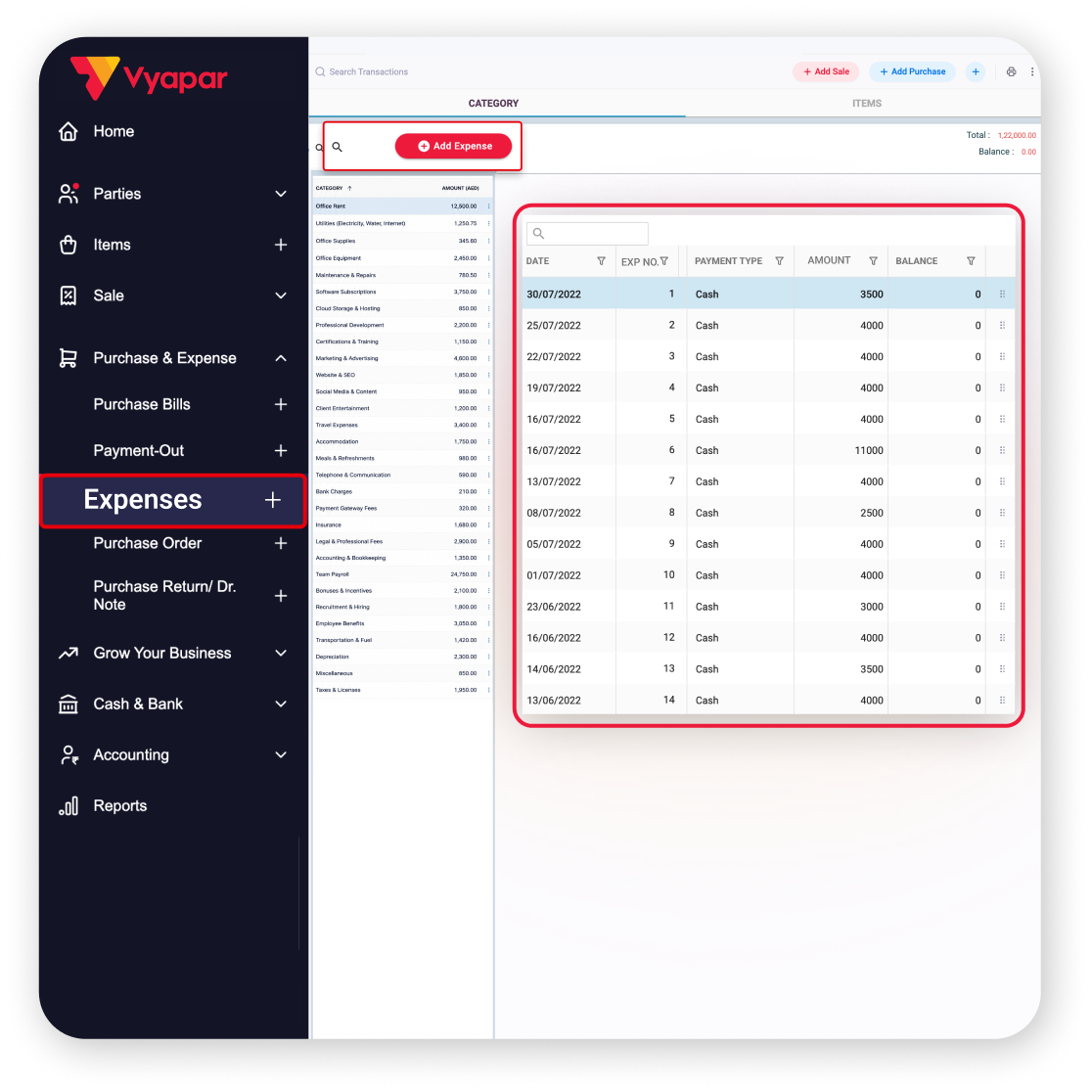 expense tracking practice management advisory UAE