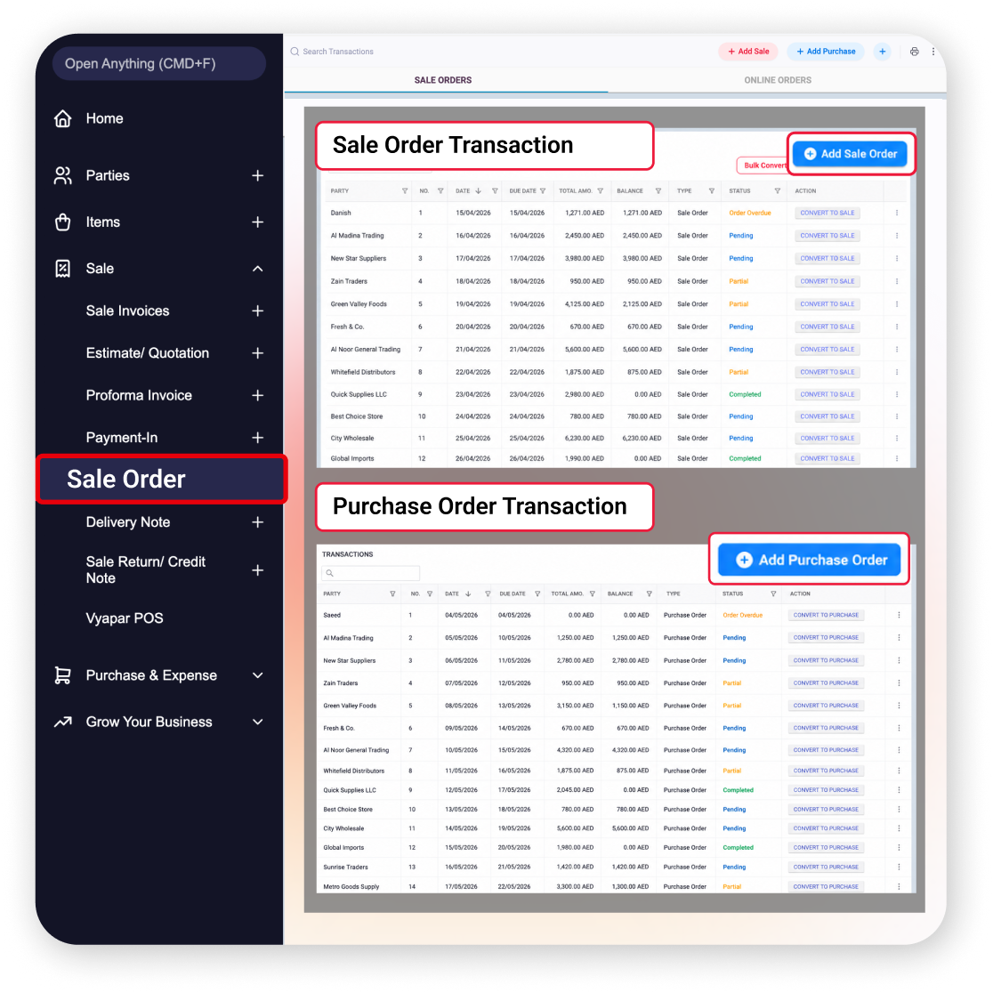 order management inventory software UAE