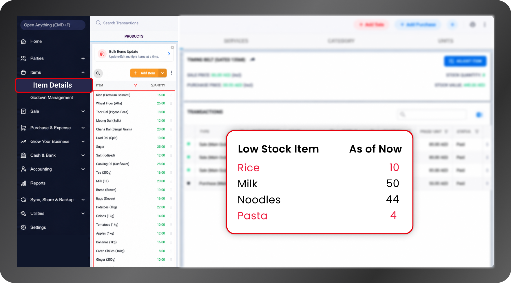 real-time inventory barcode billing UAE