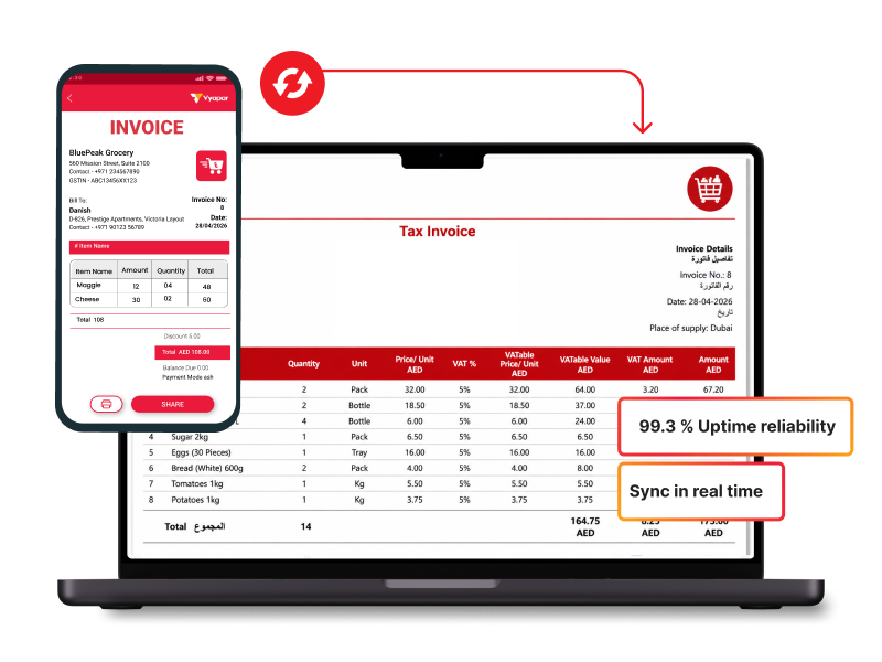 Vyapar UAE Multi-Device Access - Run your business on any device