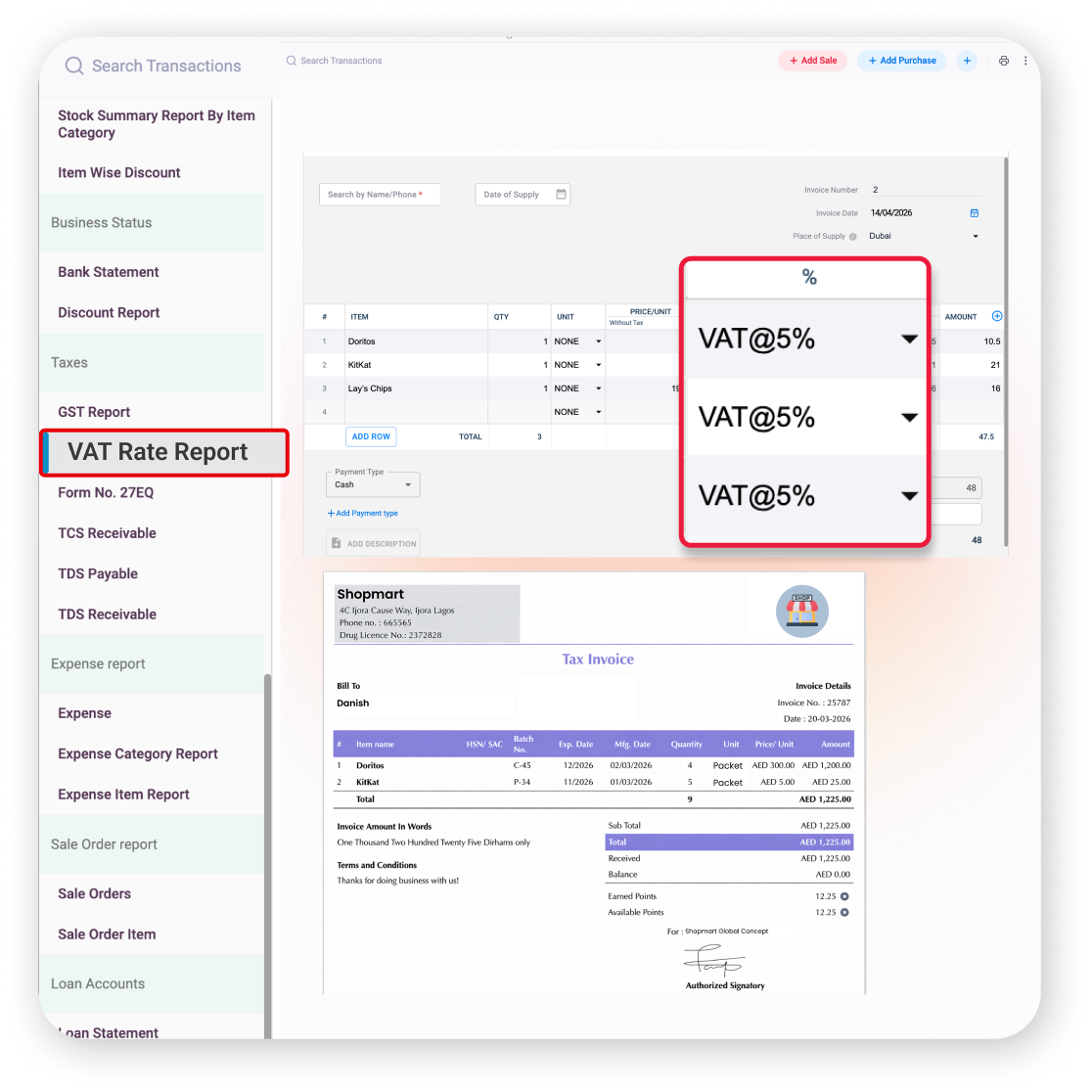 VAT invoicing compliance e-commerce UAE
