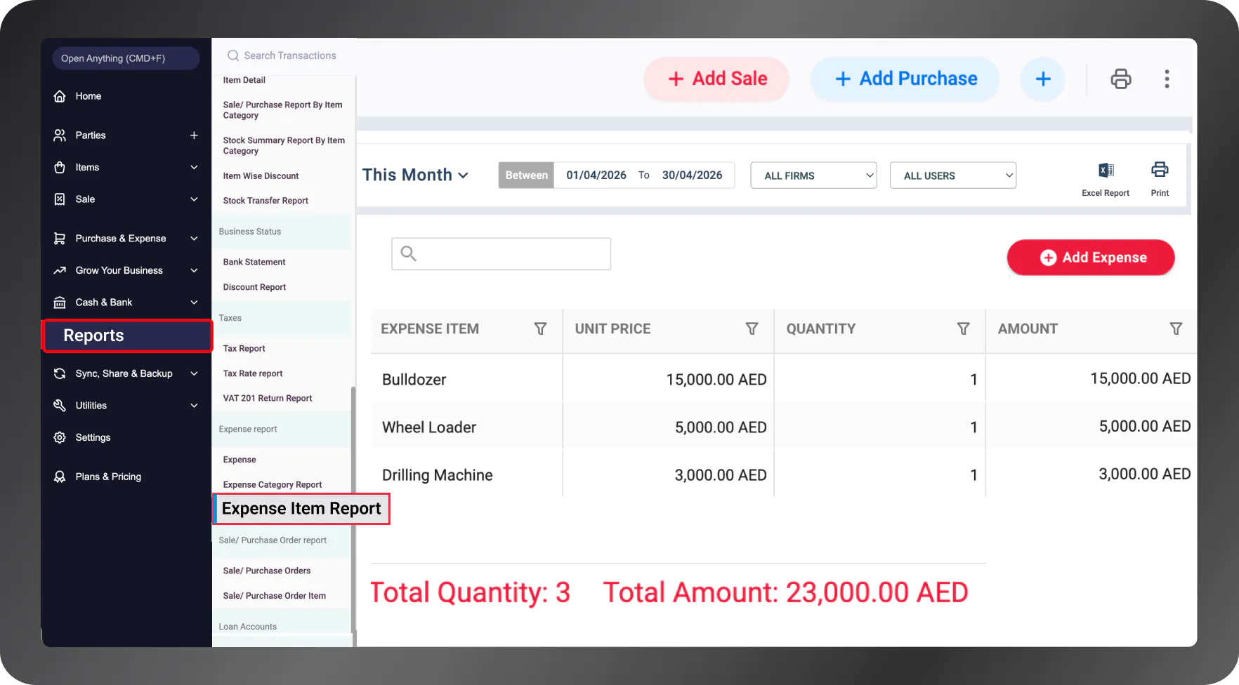 expense reports and insights software