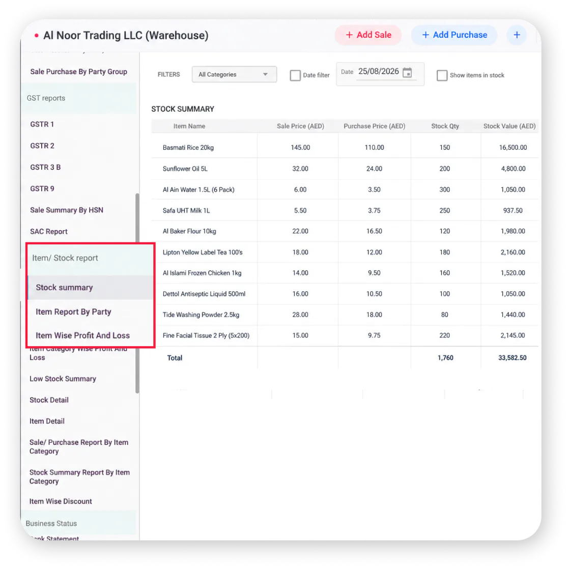 stock valuation FIFO warehouse management system