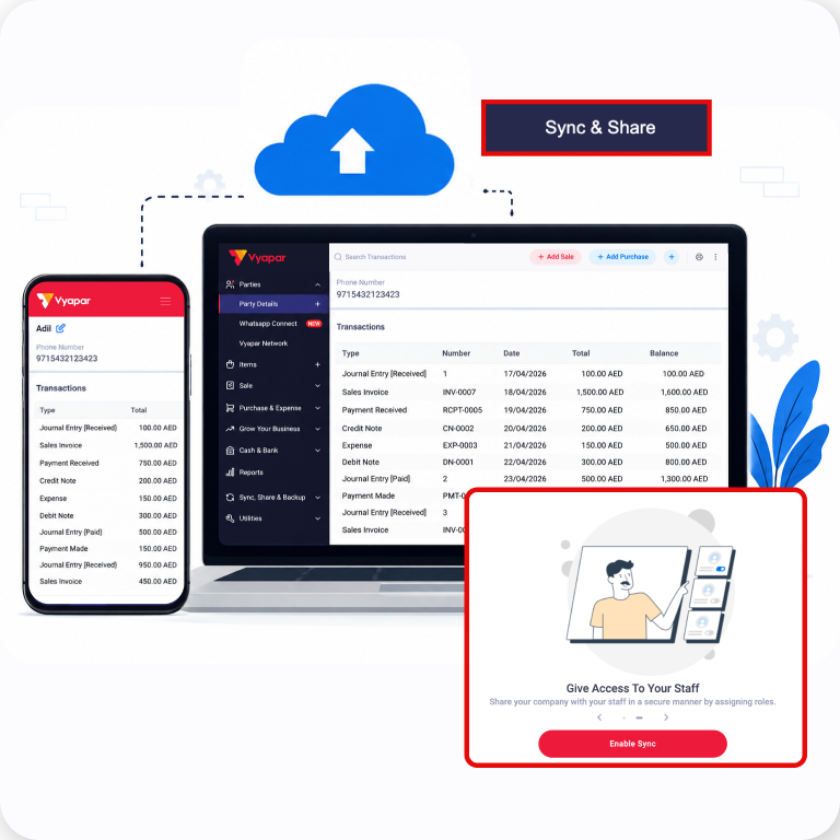 cloud access real time sync accounting software