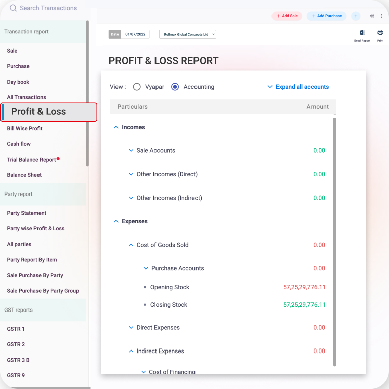 financial reports cloud based accounting software