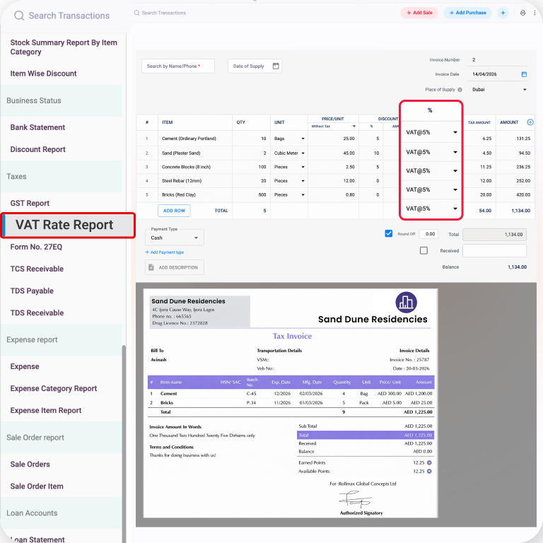 VAT compliant invoicing cloud accounting software