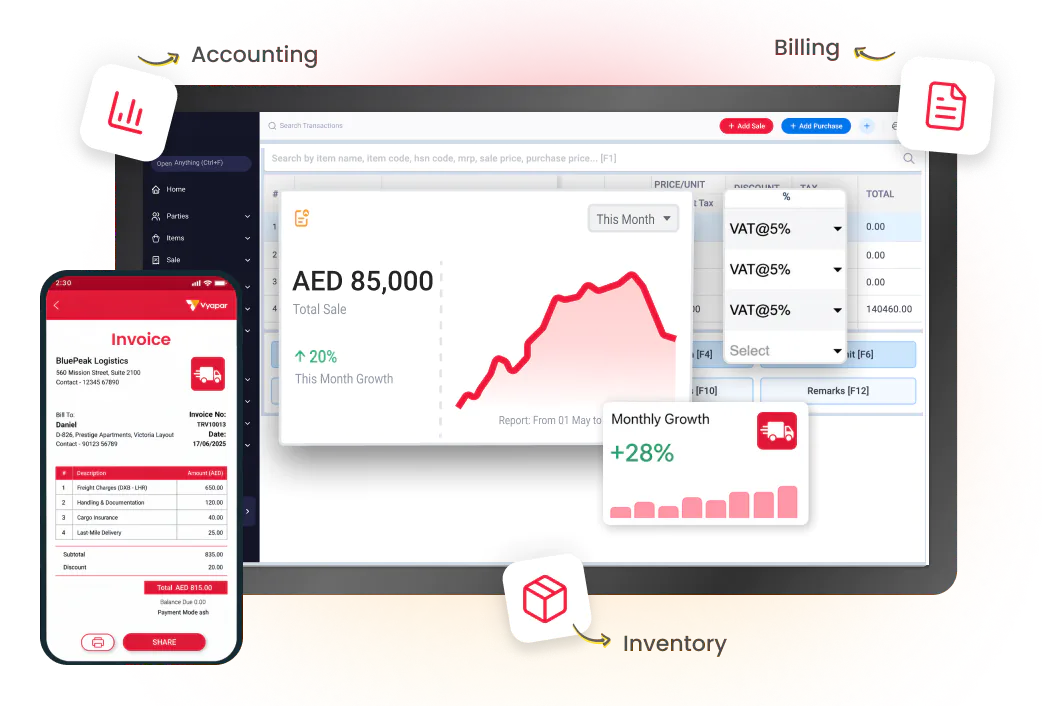 accounting software for logistics companies UAE