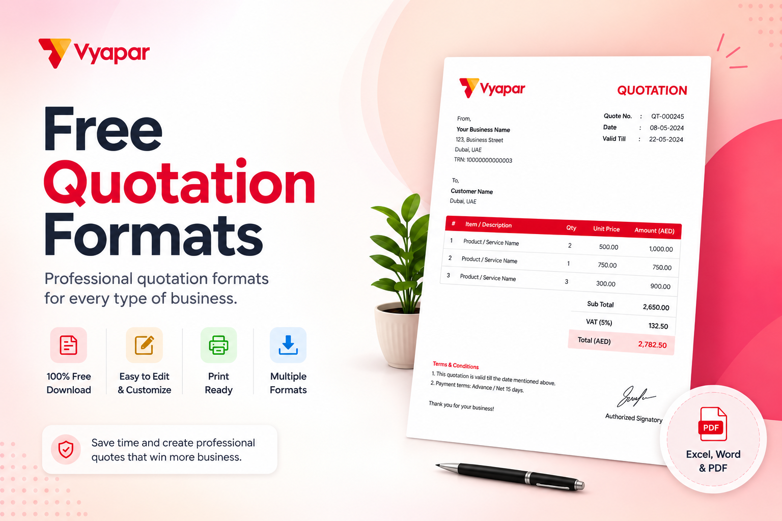 UAE Quotation Format